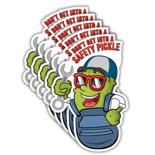 Safety Pickle Stickers (5 Pack) GotSafety.com