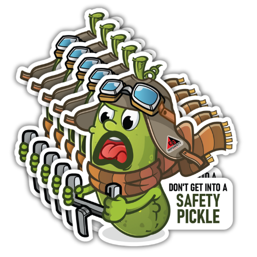 Safety Pickle Stickers (5 Pack) GotSafety.com