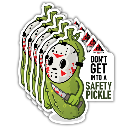Safety Pickle Stickers (5 Pack) GotSafety.com