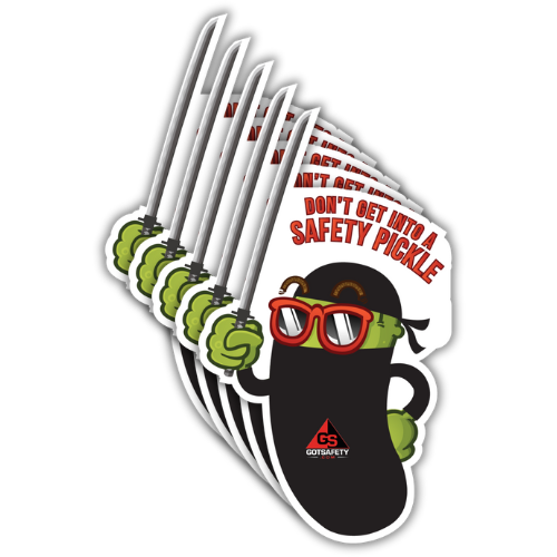 Safety Pickle Stickers (5 Pack) GotSafety.com