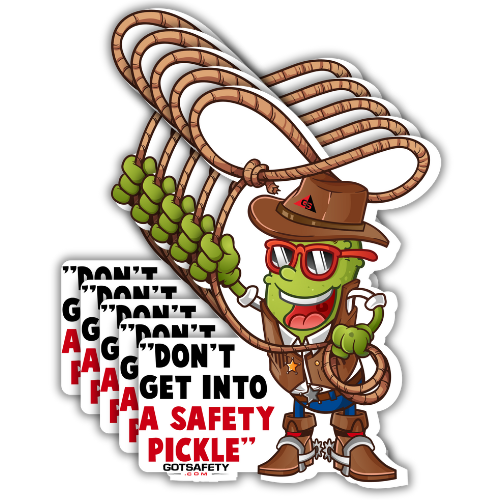Safety Pickle Stickers (5 Pack) GotSafety.com