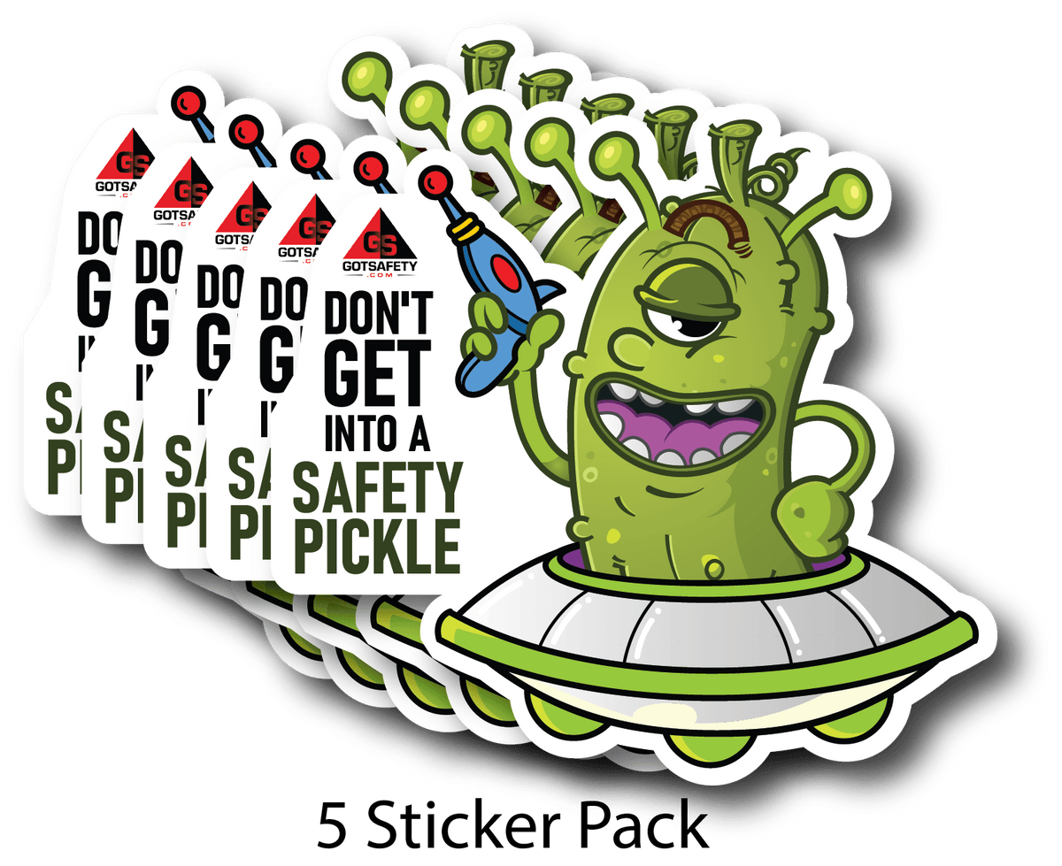 Safety Pickle Stickers (5 Pack) GotSafety.com