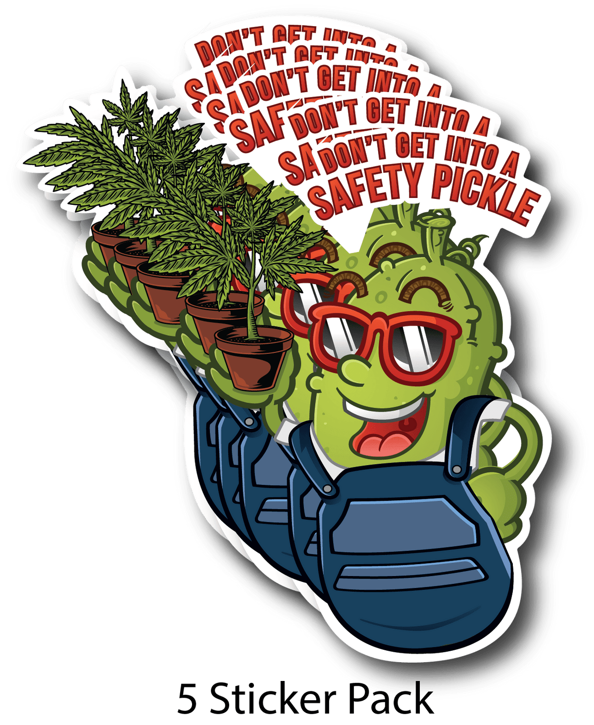 Safety Pickle Stickers (5 Pack) GotSafety.com