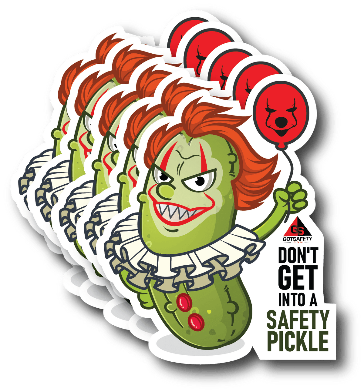 Safety Pickle Stickers (5 Pack) GotSafety.com