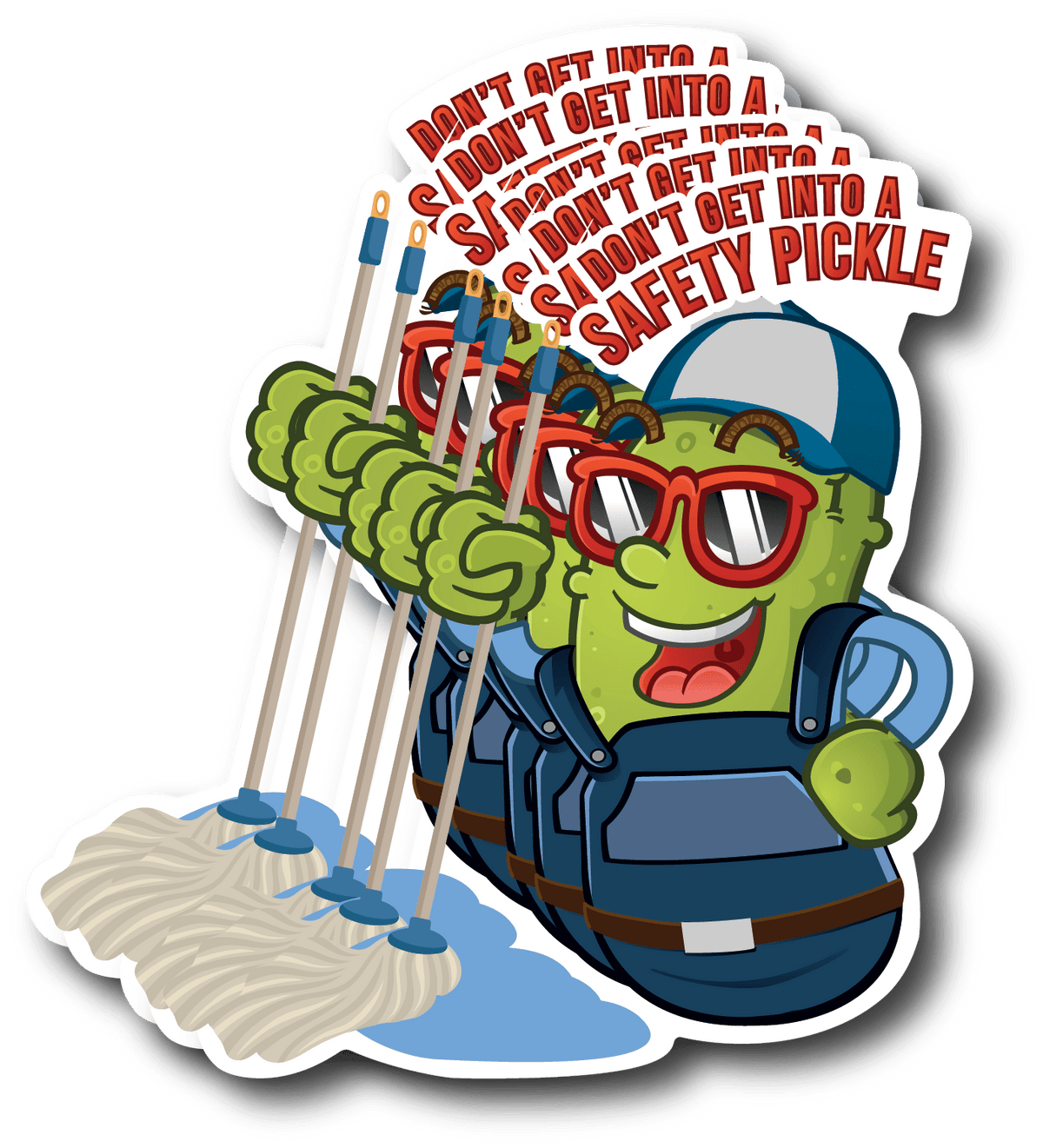Safety Pickle Stickers (5 Pack) GotSafety.com