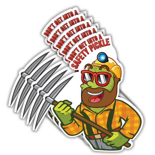 Safety Pickle Stickers (5 Pack) GotSafety.com