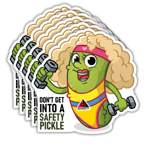 Safety Pickle Stickers (5 Pack) GotSafety.com