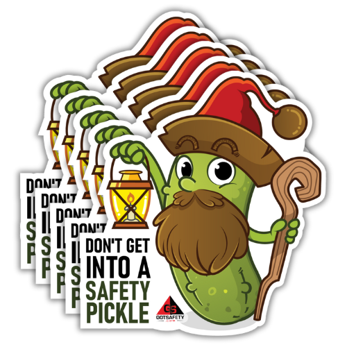 Safety Pickle Stickers (5 Pack) GotSafety.com