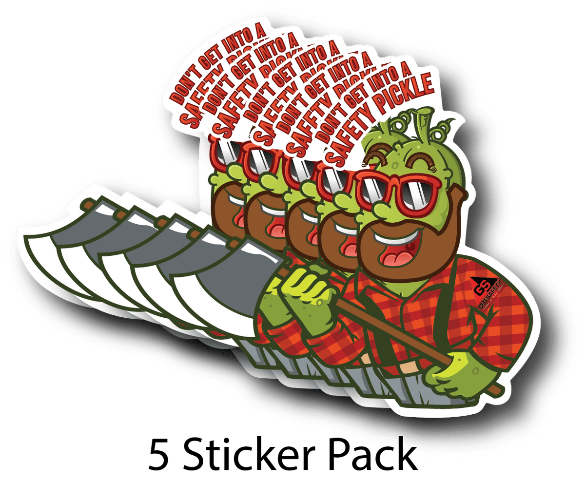 Safety Pickle Stickers (5 Pack) GotSafety.com