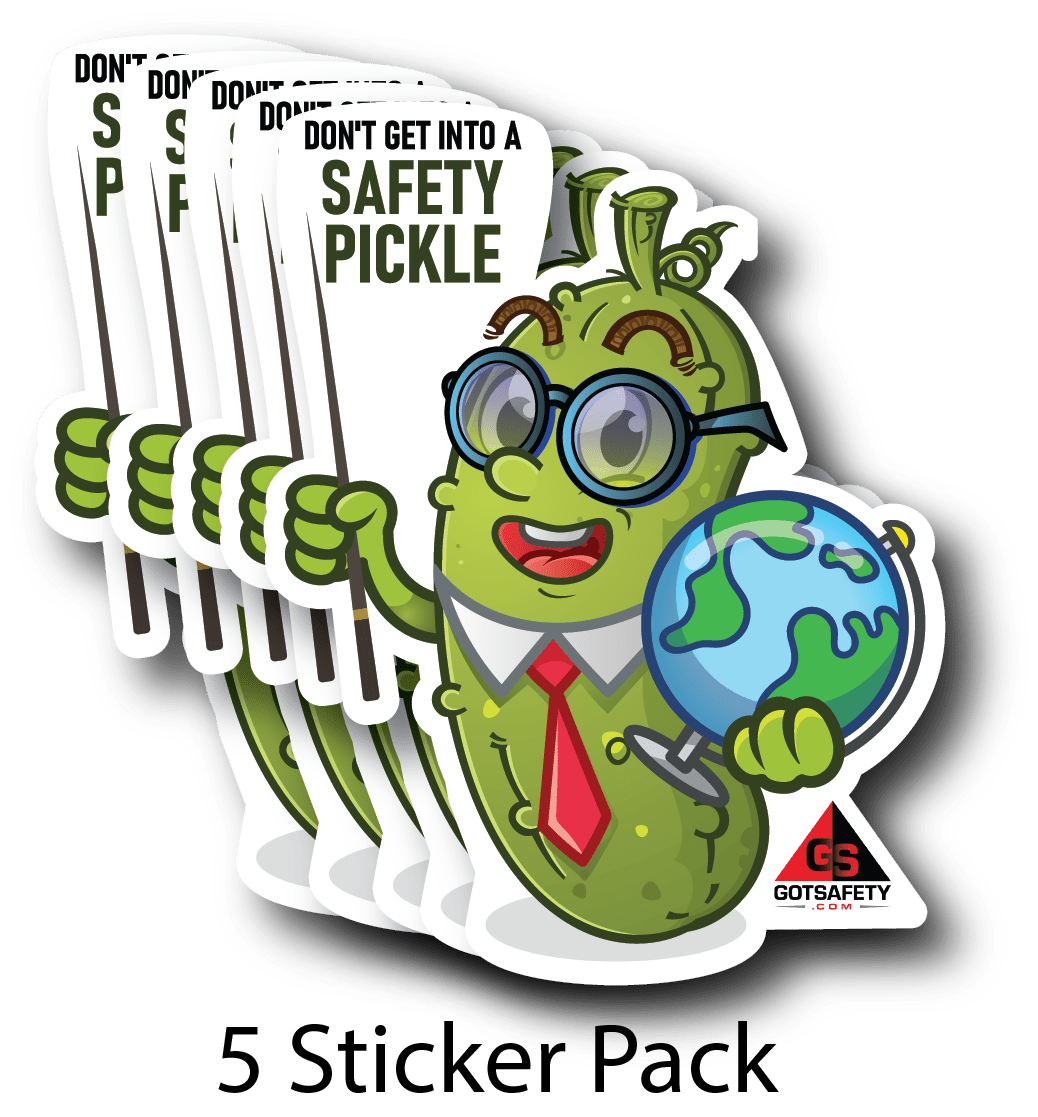 Safety Pickle Stickers (5 Pack) GotSafety.com
