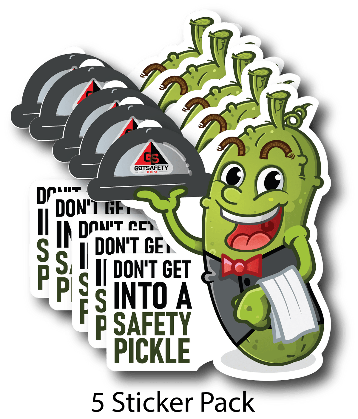 Safety Pickle Stickers (5 Pack) GotSafety.com