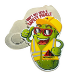 Safety Pickle 3D Embossed Magnet - Durable and Eye-Catching Design