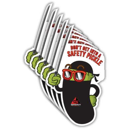 Safety Pickle Stickers (5 Pack)