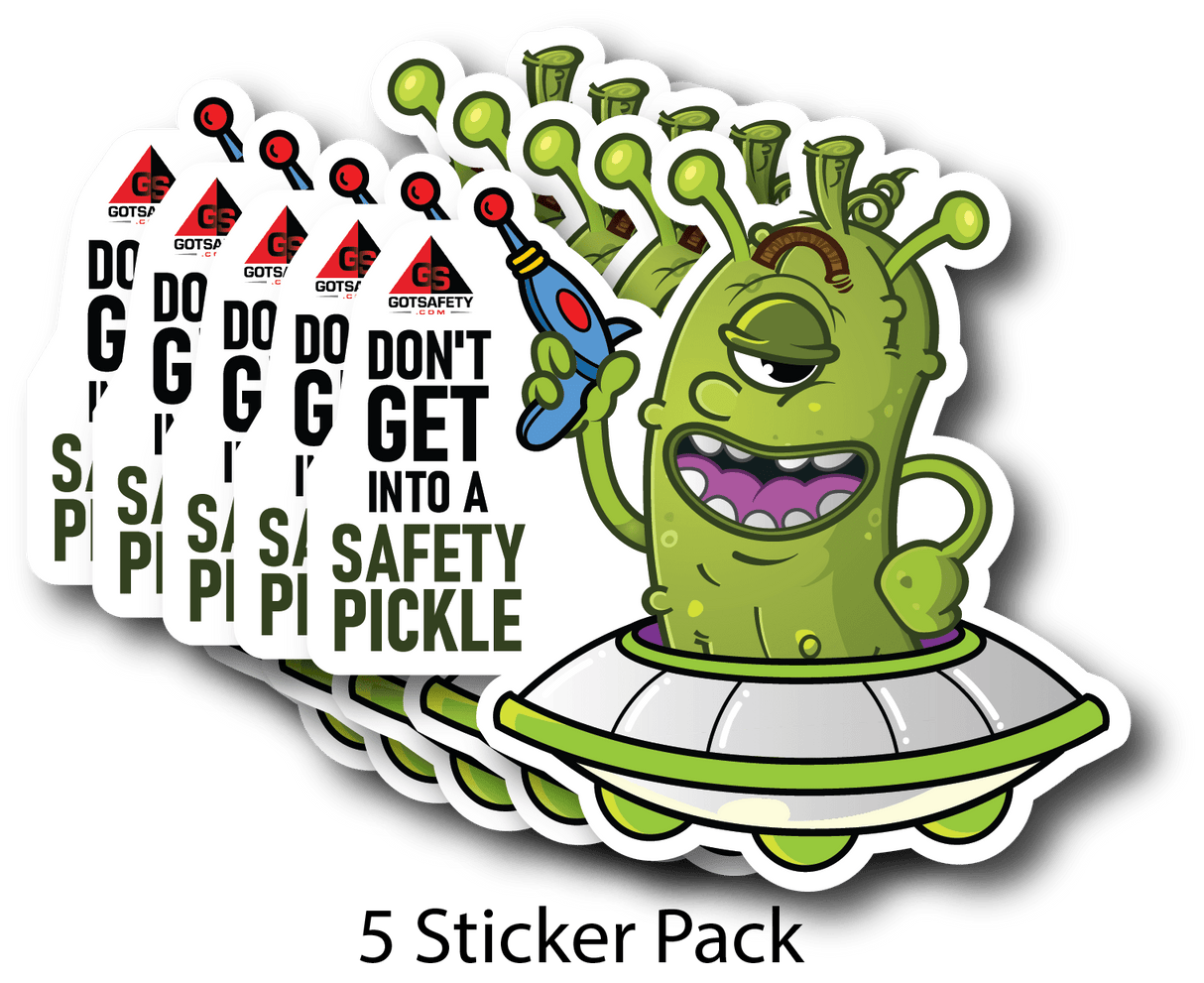 Safety Pickle Stickers (5 Pack)