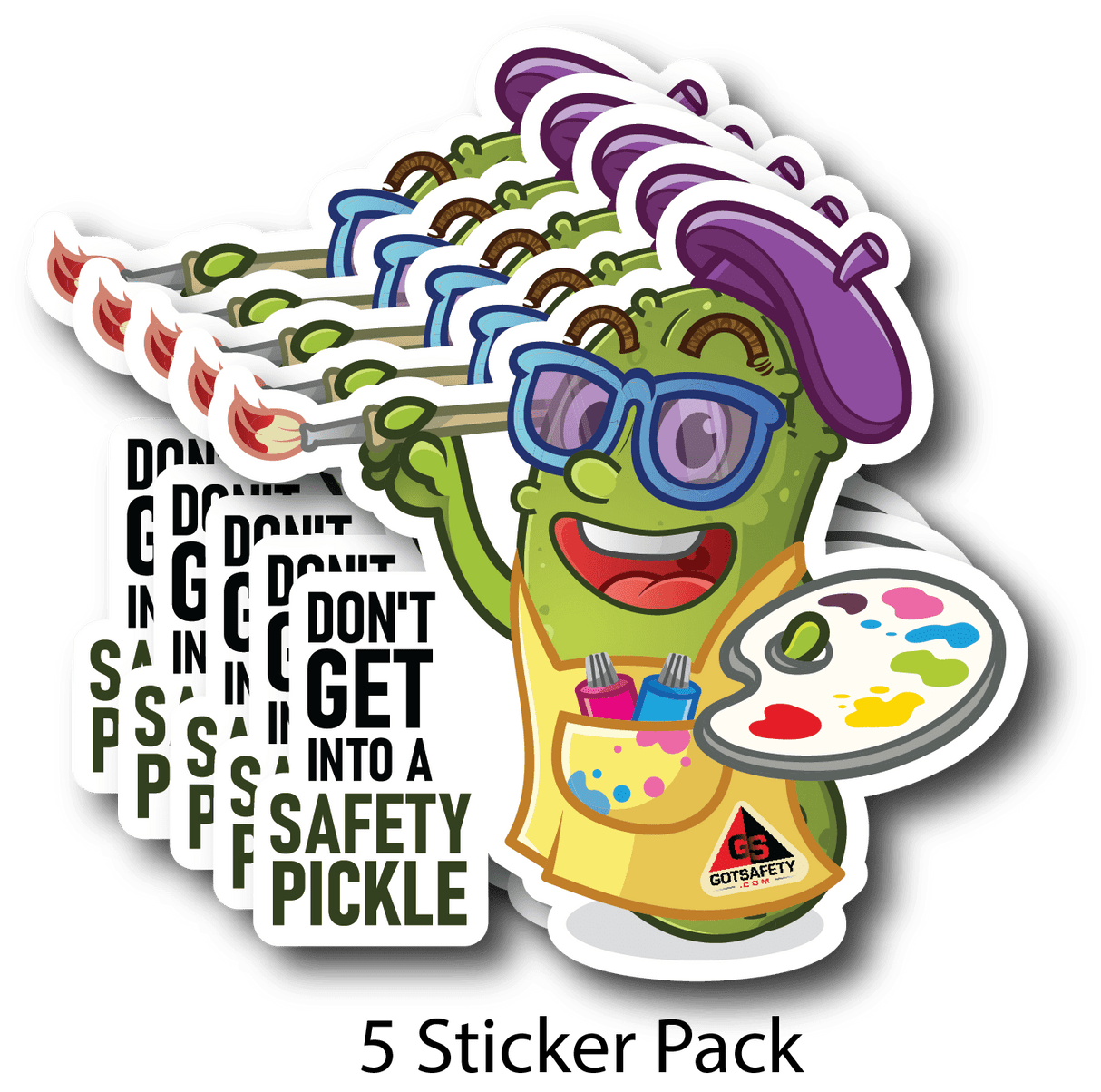 Safety Pickle Stickers (5 Pack)