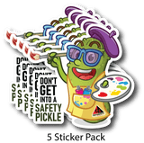 Safety Pickle Stickers (5 Pack)