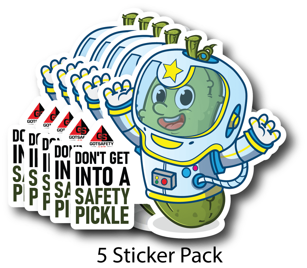 Safety Pickle Stickers (5 Pack)