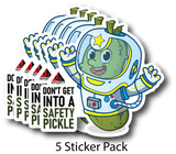 Safety Pickle Stickers (5 Pack)