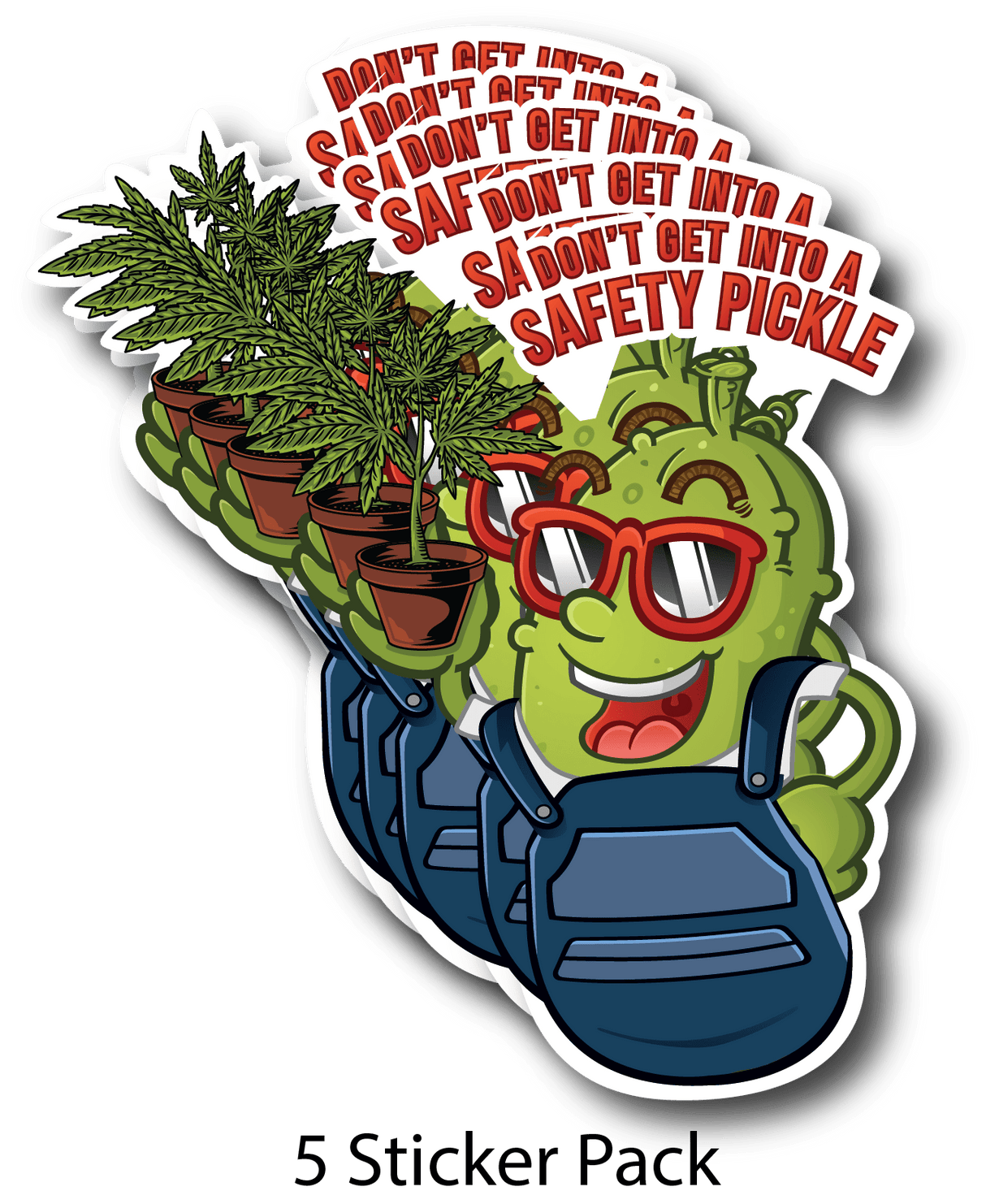 Safety Pickle Stickers (5 Pack)