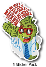 Safety Pickle Stickers (5 Pack)