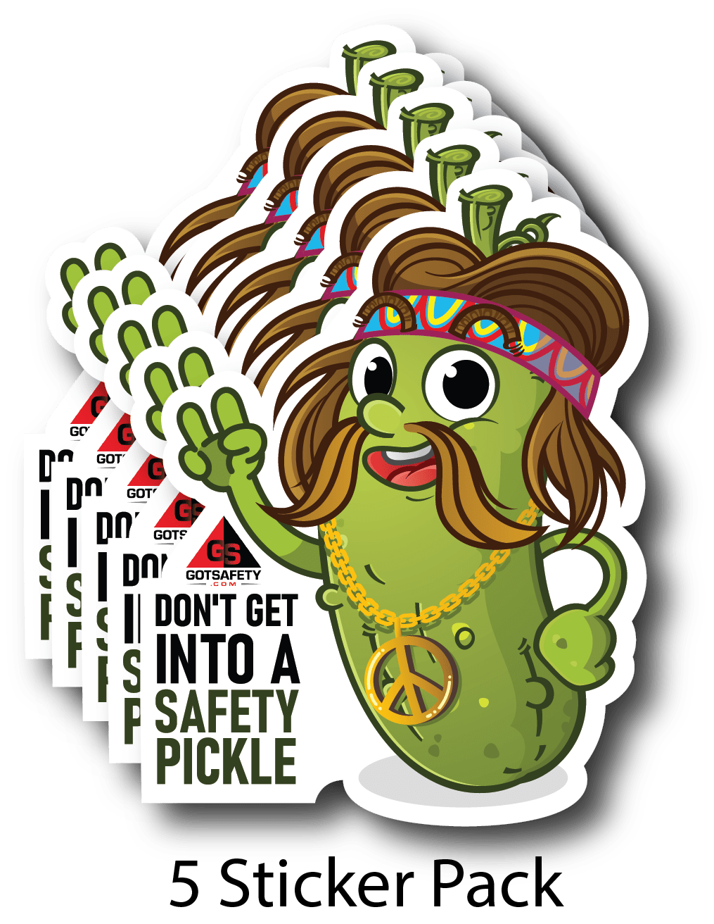 Safety Pickle Stickers (5 Pack)