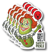 Safety Pickle Stickers (5 Pack)