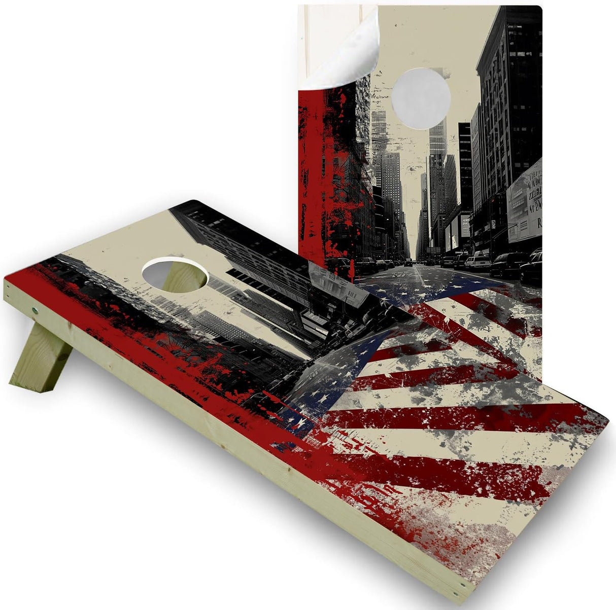 Patriotic Cornhole Board Decal