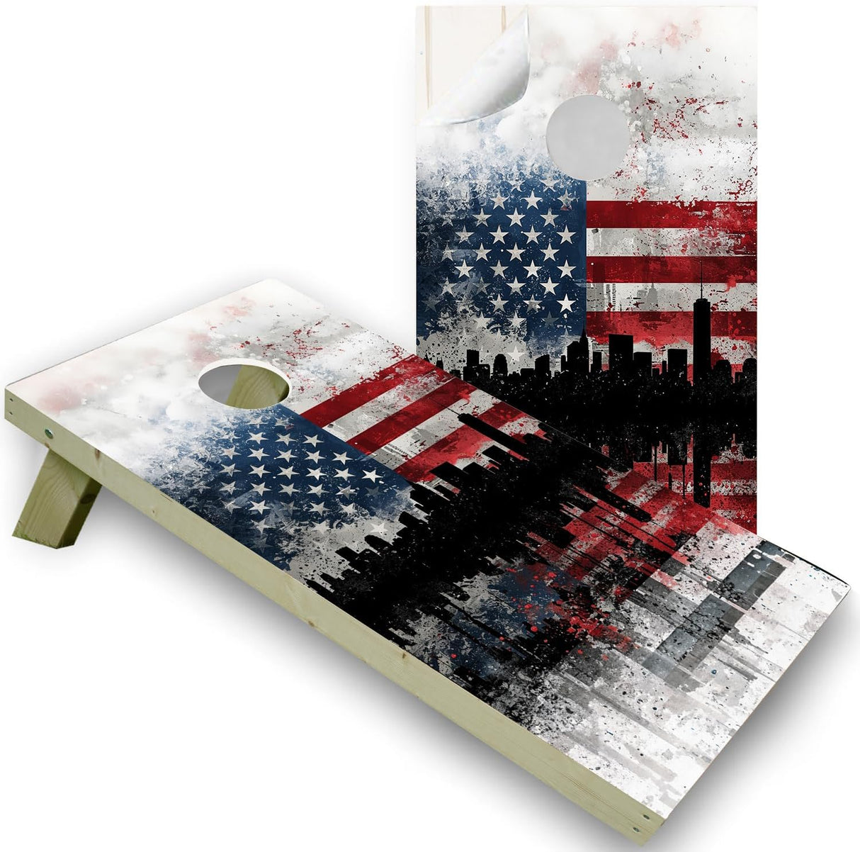 Patriotic Cornhole Board Decal