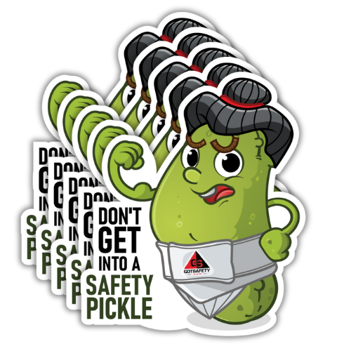 Safety Pickle Stickers (5 Pack)