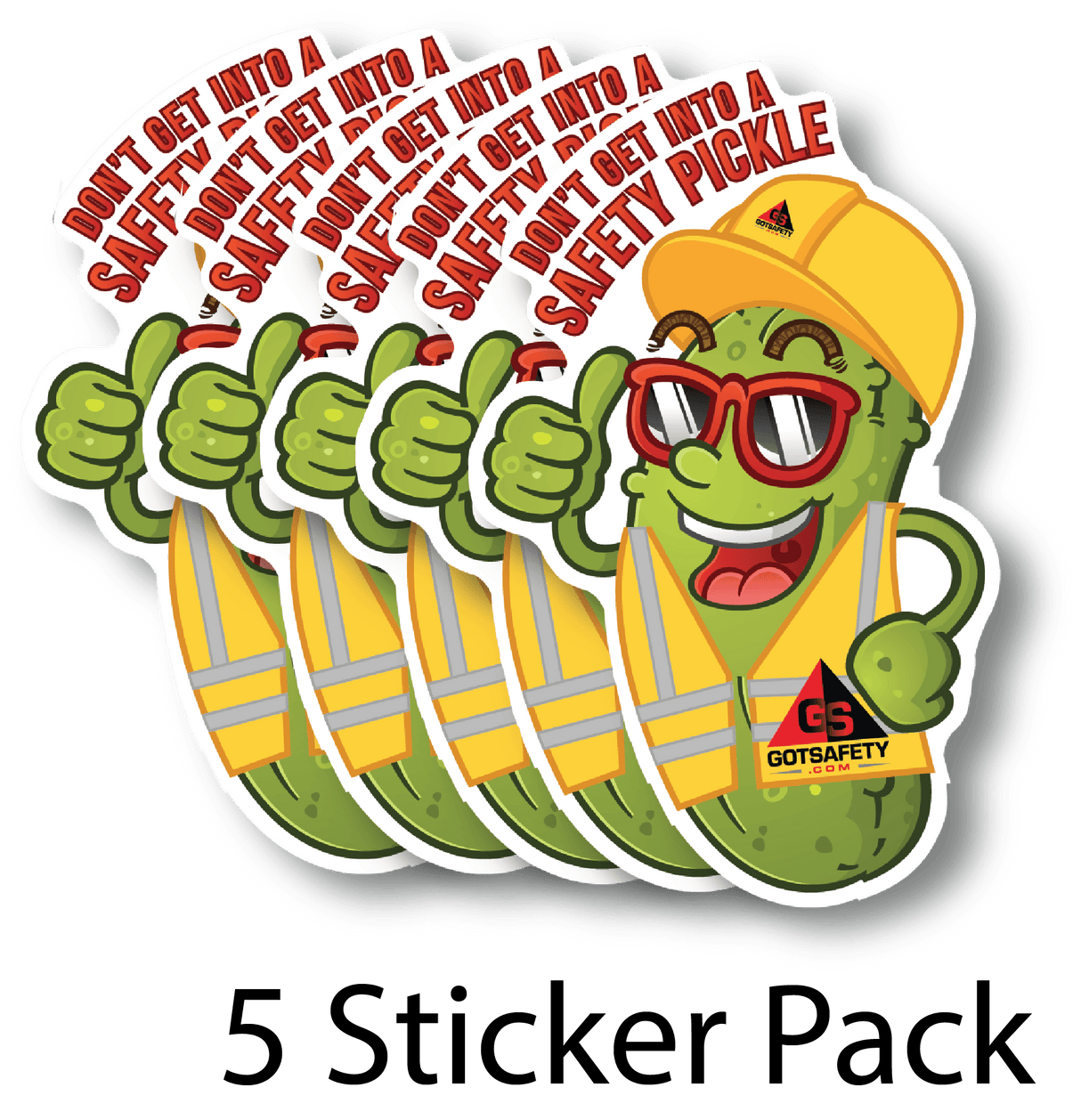 Safety Pickle Stickers (5 Pack)