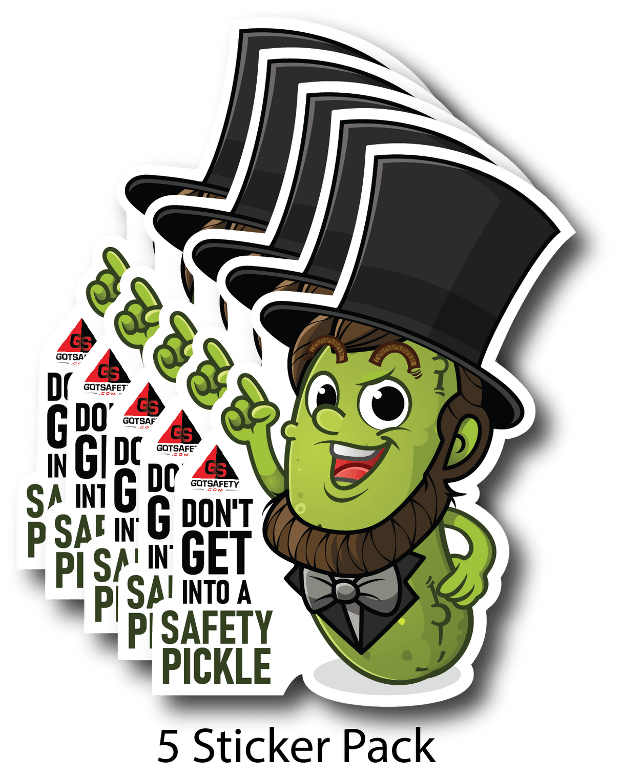 Safety Pickle Stickers (5 Pack)