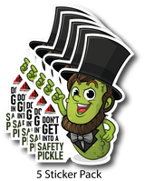 Safety Pickle Stickers (5 Pack)