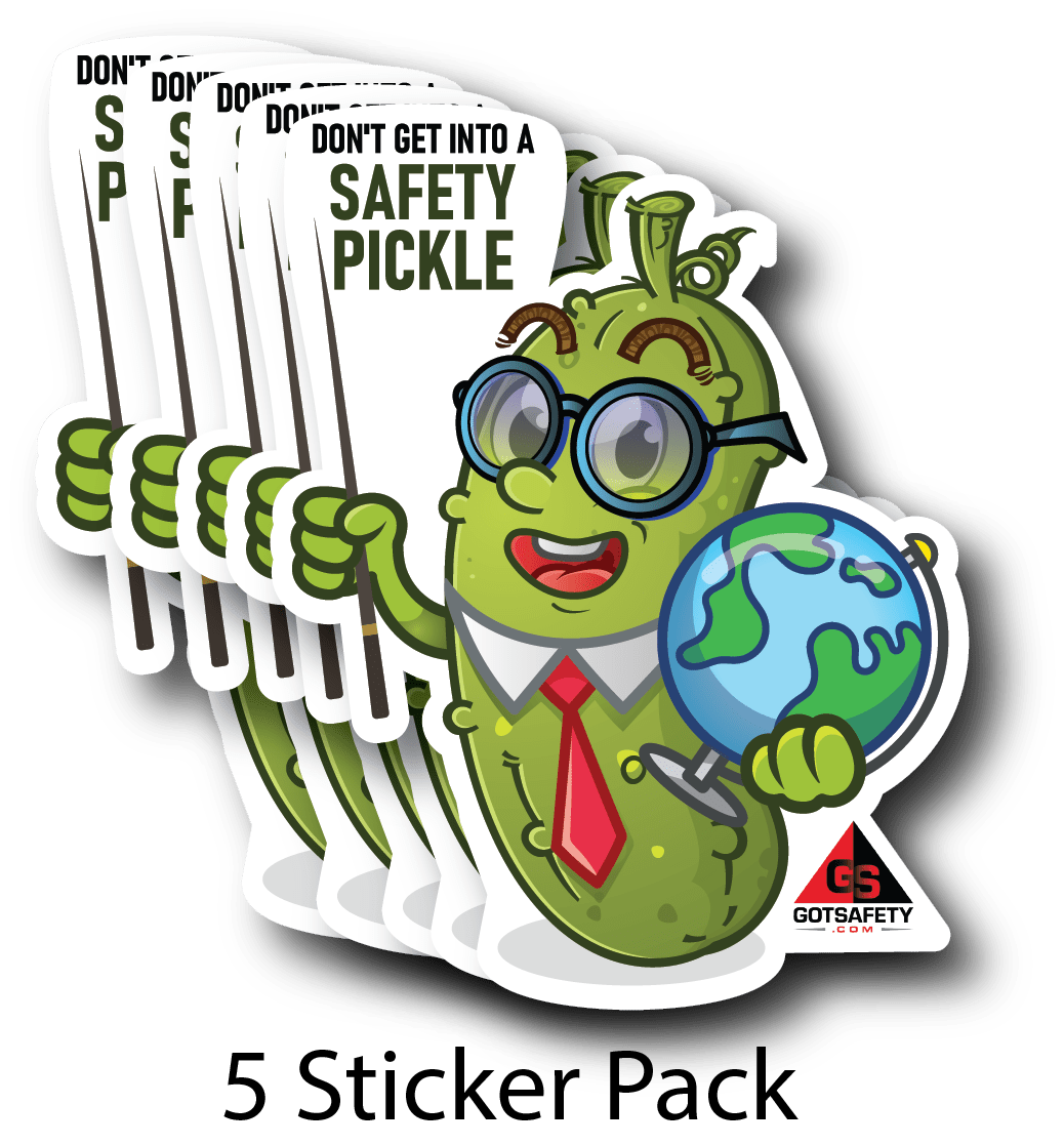 Safety Pickle Stickers (5 Pack)