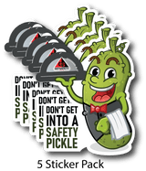 Safety Pickle Stickers (5 Pack)