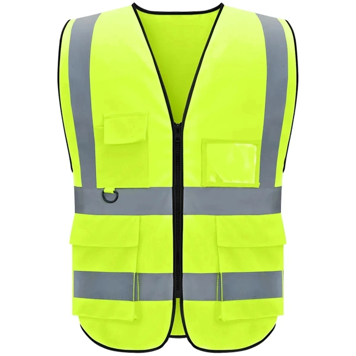 High-Visibility Reflective Safety Vest - Multi-Pocket Work Vest for Construction & Industrial Safety