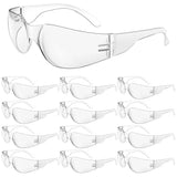 Clear Safety Glasses 10-Pack - Scratch & Impact Resistant Protective Eyewear for Men & Women - Lightweight, Wrap-Around Design for Work, Lab, Sports & DIY