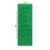 close up of scaffold inspection tag showing safety checklist and inspection record fields