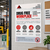 Drug-Free Workplace Poster - 24" x 32" Weather-Resistant | Workplace Safety & Awareness GotSafety.com