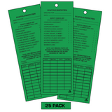 scaffold inspection tags 25 pack green jobsite safety compliance tags for construction sites