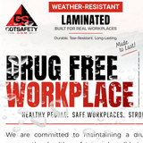 Drug-Free Workplace Poster - 24" x 32" Weather-Resistant | Workplace Safety & Awareness GotSafety.com