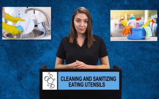 CLEANING AND SANITIZING EATING UTENSILS